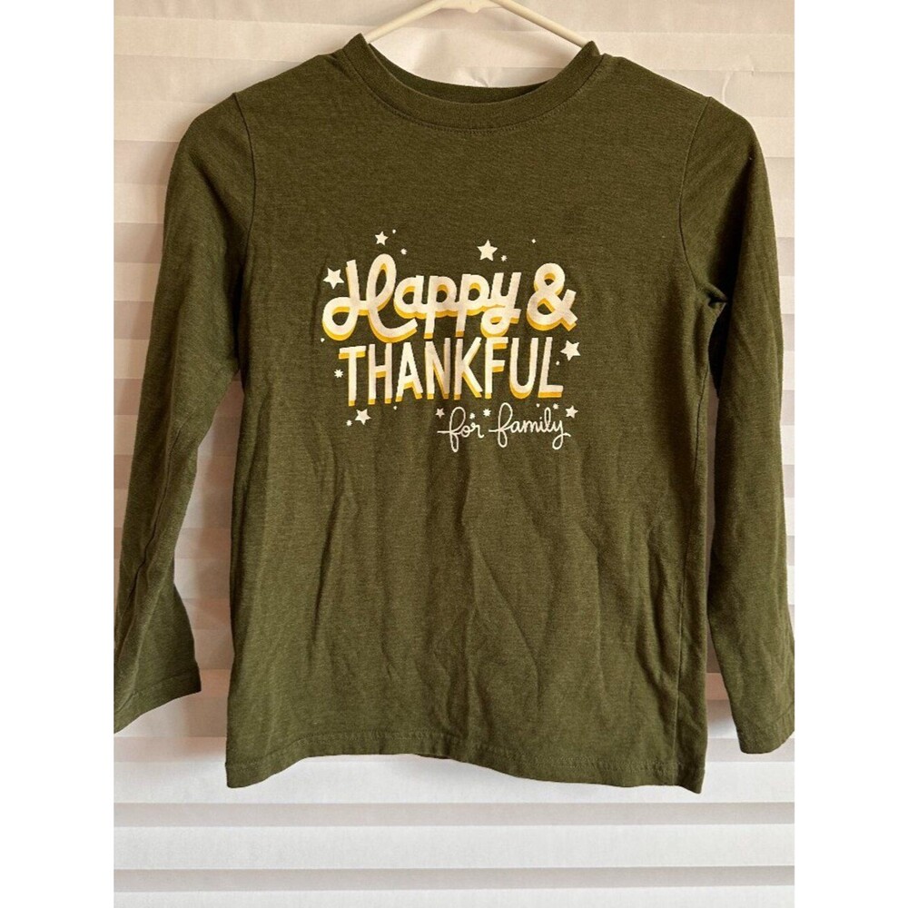 Cat & Jack Kids Olive Green Long Sleeve Tee Size Medium